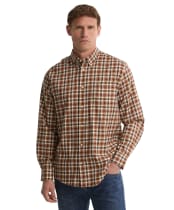 Men's Barbour Fallowlane Regular Fit Checked Shirt - Olive