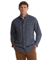 Men's Barbour Alderwood Regular Fit Tattersall Shirt - Navy
