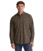 Men's Barbour Alderwood Regular Fit Tattersall Shirt - Olive
