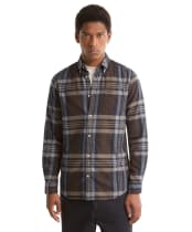 Men's Barbour Dovedale Tailored Checked Shirt - Dark Sand