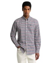 Men's Barbour Rickwood Tailored Gingham Shirt - Navy