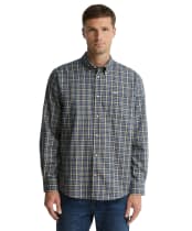 Men's Barbour Dishford Thermo Weave Regular Fit Checked Shirt - Olive
