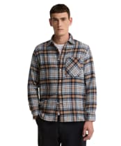 Men's Barbour Afton Authentic Highland Check Flannel Shirt - Grey Marl