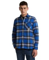 Men's Barbour Bowmont Authentic Highland Check Flannel Shirt - Blue