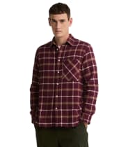 Men's Barbour Hetton Authentic Highland Check Flannel Shirt - Port