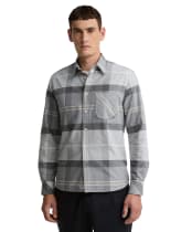 Men's Barbour Mineral Tartan Dunoon Authentic Shirt - ICE GRANITE
