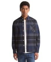 Men's Barbour Mineral Tartan Dunoon Authentic Shirt - Midnight Loch