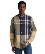 Men's Barbour Oversized Tartan Dunoon Tailored Shirt - Birchwood Dress Tartan
