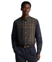Men's Barbour Oversized Tartan Dunoon Tailored Shirt - Shadow Classic Tartan