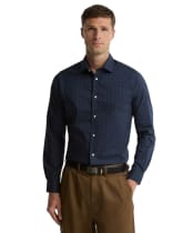 Men's Barbour Harleton Tailored Tartan Shirt - Midnight Loch
