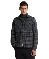 Men's Barbour Millom Relaxed Houndstooth Shirt - Grey Marl