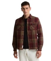 Men's Barbour Millom Relaxed Houndstooth Shirt - Red