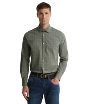 Men's Barbour Ashfield Tailored Tattersall Shirt - Agave Green