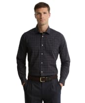 Men's Barbour Ashfield Tailored Tattersall Shirt - Navy