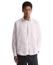 Men's Barbour Authentic Striped Oxford Shirt - Dark Red