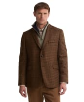 Men's Barbour Tindle Moons Houndstooth Blazer - Brown