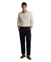Men's Barbour Yorklane Twill Trouser - Dark Navy