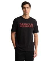 Men's Barbour International Essential Graphic T-Shirt - BLACK / FIRE WHI