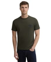 Men's Barbour Tartan Tailored Crest Logo T-Shirt - Sage