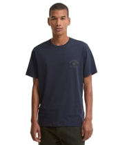 Men's Barbour Tartan Tailored Crest Logo T-Shirt - Navy