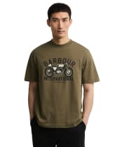 Men's Barbour International Eric Graphic T-Shirt - Mid Olive