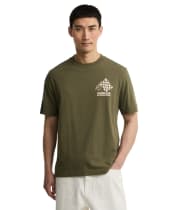 Men's Barbour International Herman Graphic T-Shirt - Mid Olive