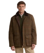 Men's Barbour Hereford Tweed Wool Jacket - Moss Green