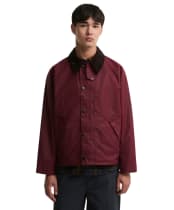 Men's Barbour Oversized Transport Waxed Jacket - Biking Red
