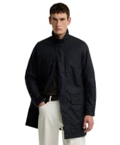 Men’s Barbour Waxed Mac - NAVY / SHADOW