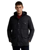 Men's Barbour Winter Sapper Waxed Jacket - NAVY / SHADOW