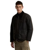 Men's Barbour Re-Engineered Durran Waxed Jacket - Dark Brown