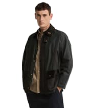 Men's Barbour Icons Patch Bedale Waxed Jacket - Sage