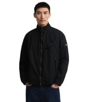Men's Barbour International Club Blouson Washed Waxed Jacket - Black