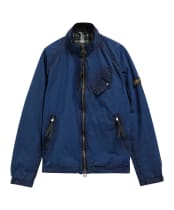 Men's Barbour International Club Blouson Washed Waxed Jacket - NAUTICALNAVY