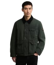 Men's Barbour International Winter Drifter Washed Waxed Jacket - Sage