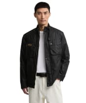 Men's Barbour International Winter Merton Waxed Jacket - Black