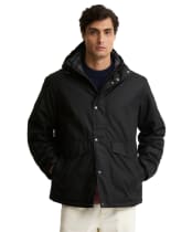 Men's Barbour International Everrett Waxed Jacket - Black