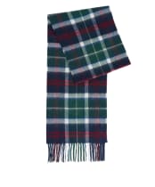 Barbour Tartan Cashmere Wool Mix Scarf - Evergreen Tartan