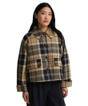 Women's Barbour Delilah Checked Showerproof Jacket - Birchwood Dress Tartan