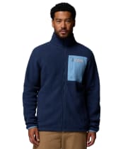  Men's Columbia Jasper Ridge™ Pebbled Full Zip Fleece - Collegiate Navy / Rainy Day