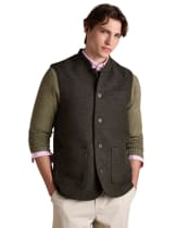 Men's Joules Tweed Gilet - Green