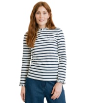 Women's Lily & Me Marnie Stripe Top - Navy / Ecru