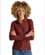  Women's Joules Anita Shirt - Port Red