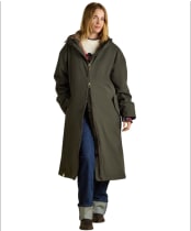Women's Joules Coverall Oversized Fleece Lined Waterproof Coat - Green