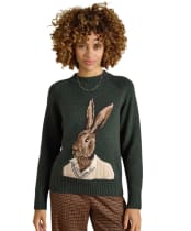 Women's Joules Hare Knited Jumper - Green
