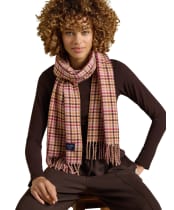Women's Joules Langtree Scarf - Berry Houndstooth