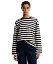 Women's Barbour Woodhouse Striped Top - Dark Navy / Birch