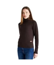  Women's Ridgeline Melford Roll Neck Knit - Deep Bark