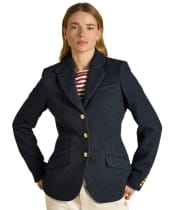 Women's Joules Canterly Tweed Hacking Jacket - Navy Herringbone