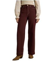 Women's Joules High Rise Wide Leg Jeans - Chocolate Brown